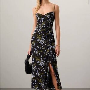 Reformation Kourtney Dress - floral black